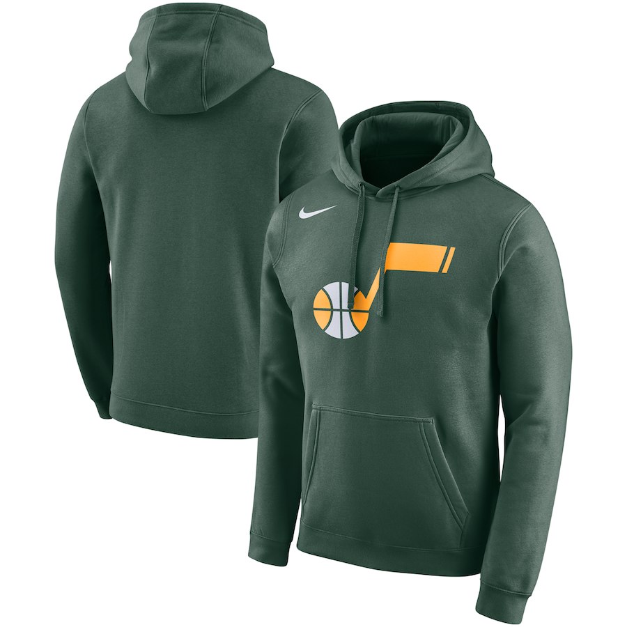 Utah Jazz Nike Earned Edition Logo Essential Pullover Hoodie Green