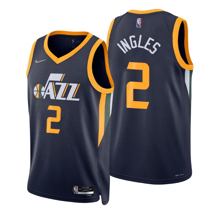 Nike Jazz #2 Joe Ingles Navy Men's 2021-22 NBA 75th Anniversary Diamond Swingman Jersey - Icon Edition