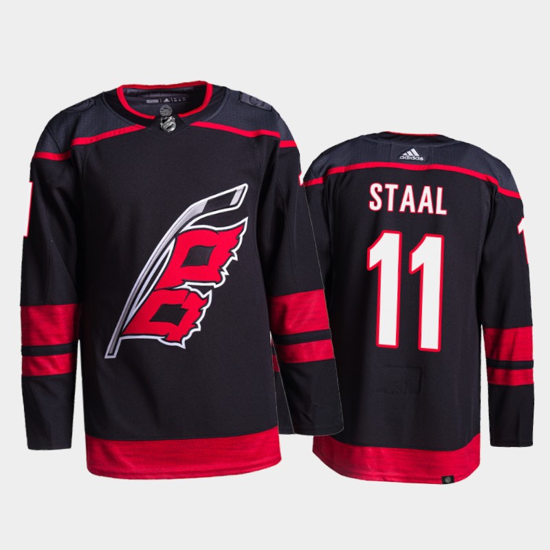 Adidas Hurricanes #11 Jordan Staal Men's 2021-22 Alternate Authentic NHL Jersey - Black