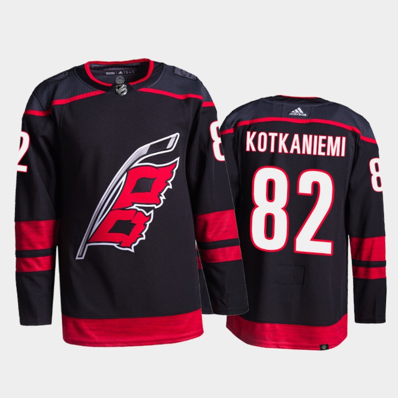 Adidas Hurricanes #82 Jesperi Kotkaniemi Men's 2021-22 Alternate Authentic NHL Jersey - Black