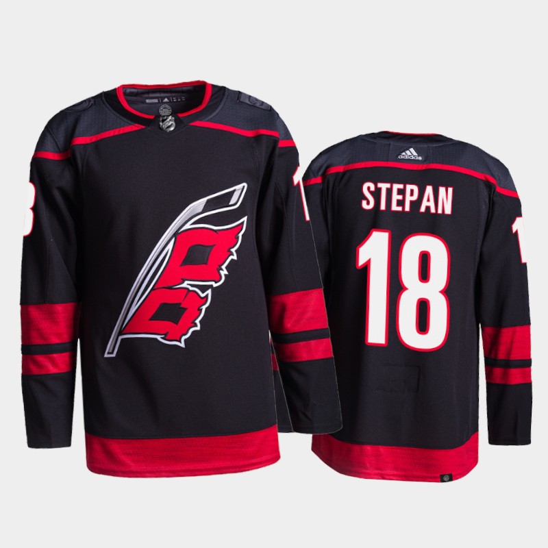 Adidas Hurricanes #18 Derek Stepan Men's 2021-22 Alternate Authentic NHL Jersey - Black