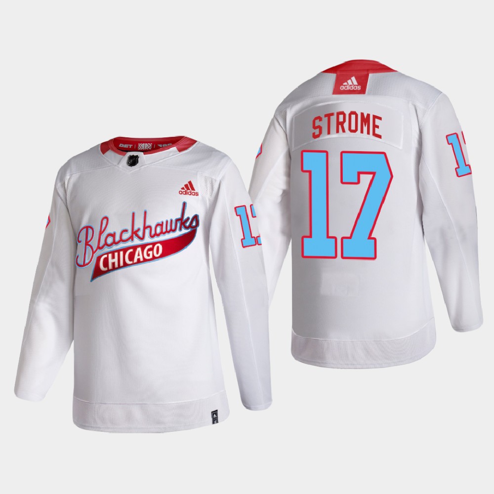 Chicago Blackhawks #17 Dylan Strome Men's White One Community Night NHL Jersey