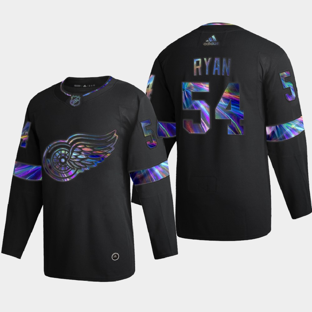 Detroit Red Wings #54 Bobby Ryan Men's Nike Iridescent Holographic Collection MLB Jersey - Black