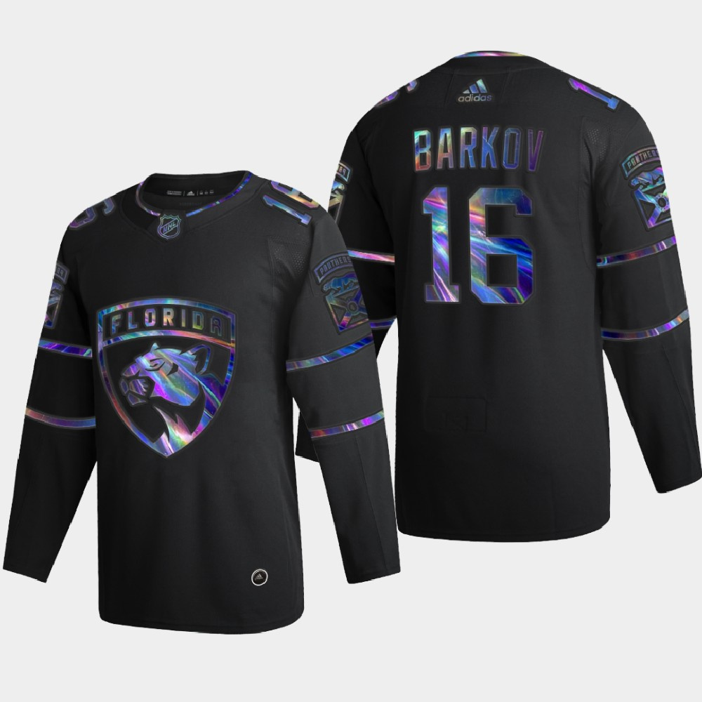 Florida Panthers #16 Aleksander Barkov Men's Nike Iridescent Holographic Collection MLB Jersey - Black