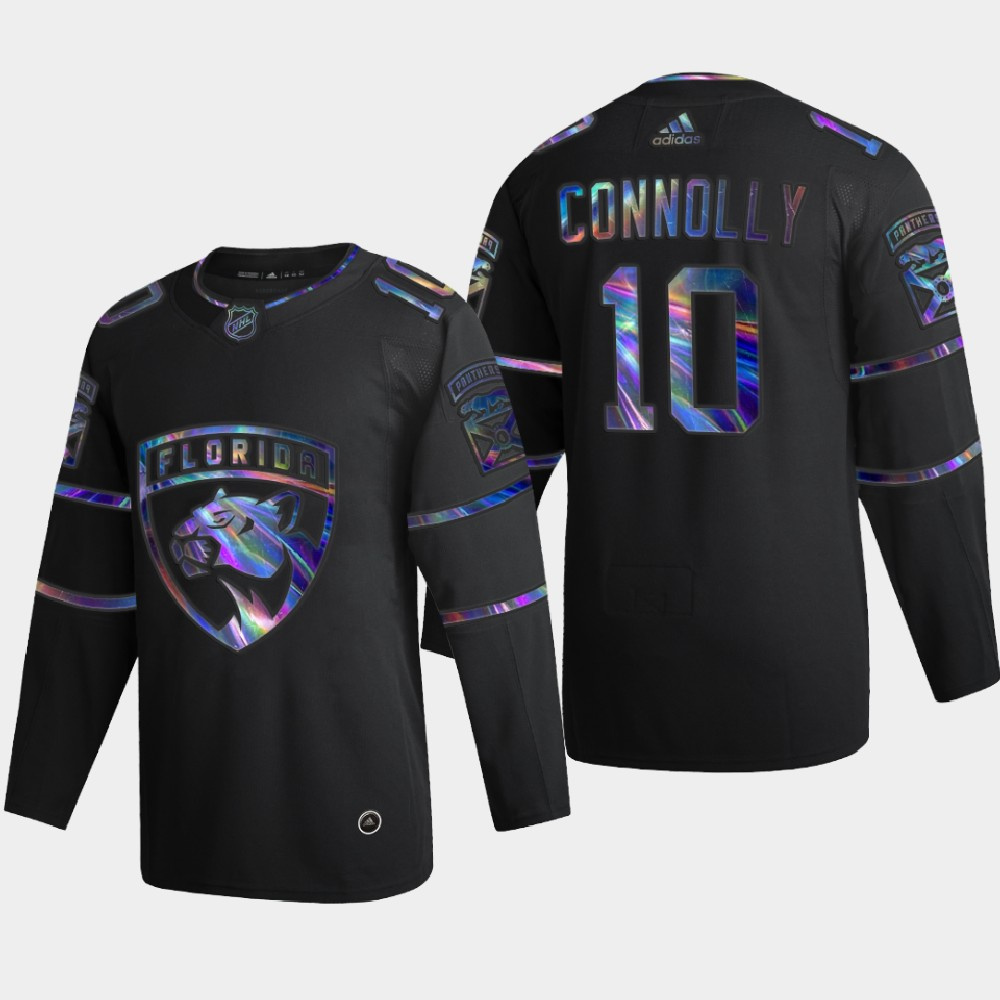 Florida Panthers #10 Brett Connolly Men's Nike Iridescent Holographic Collection MLB Jersey - Black