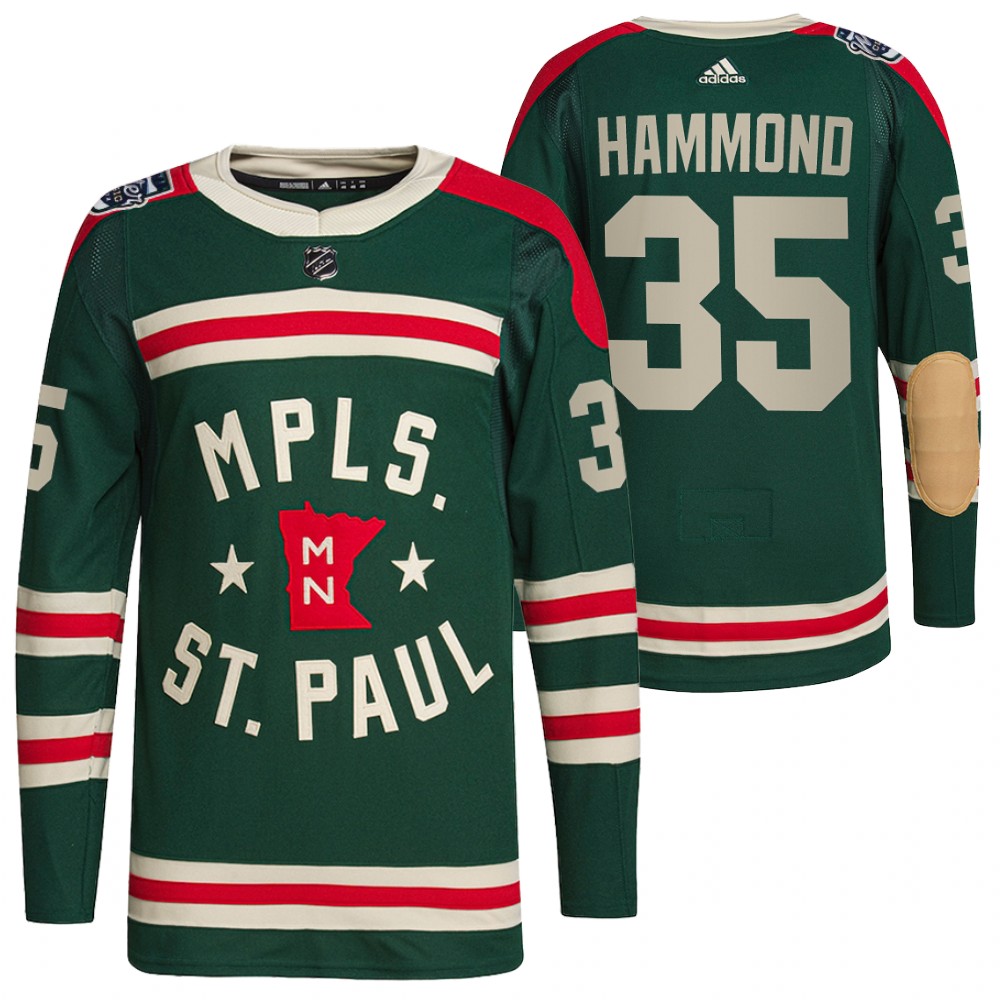 Minnesota Wild #35 Andrew Hammond Men's Adidas 2022 Winter Classic Authentic NHL Jersey