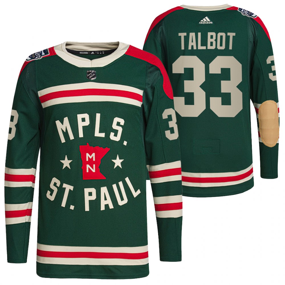 Minnesota Wild #33 Cam Talbot Men's Adidas 2022 Winter Classic Authentic NHL Jersey