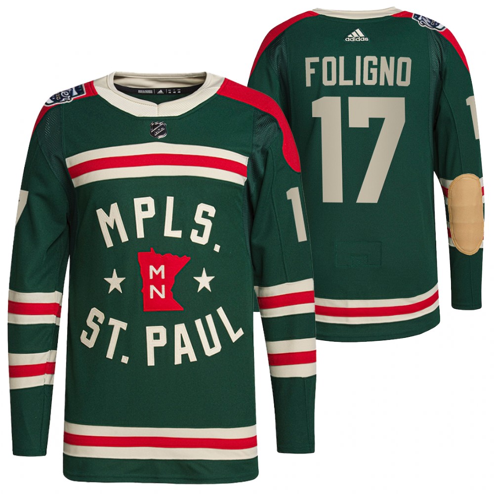 Minnesota Wild #17 Marcus Foligno Men's Adidas 2022 Winter Classic Authentic NHL Jersey