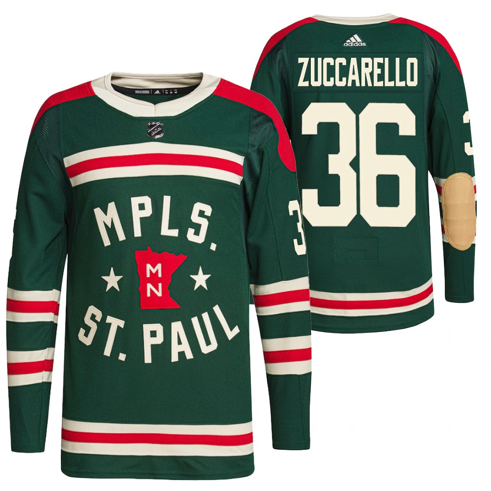 Minnesota Wild #36 Mats Zuccarello Men's Adidas 2022 Winter Classic Authentic NHL Jersey