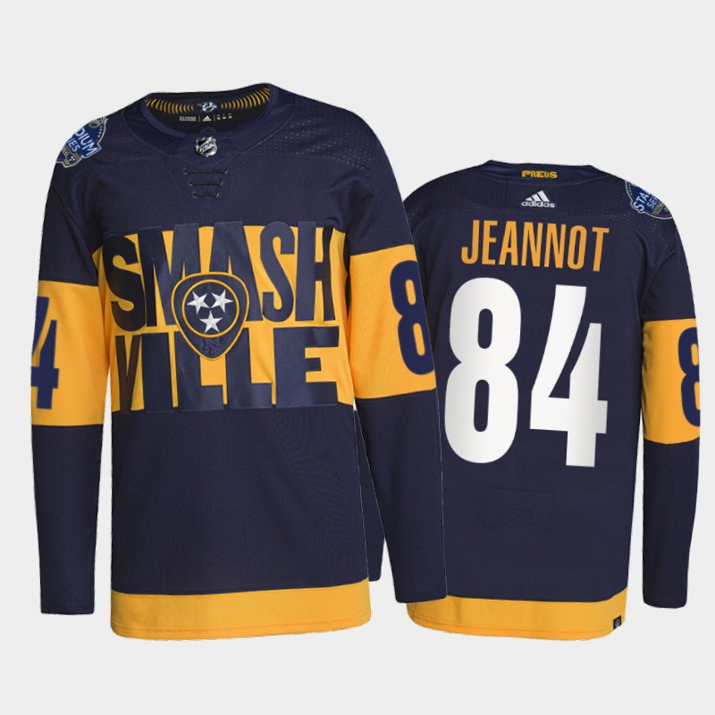 Adidas Predators #84 Tanner Jeannot Men's 2022 Stadium Series Authentic NHL Jersey - Navy