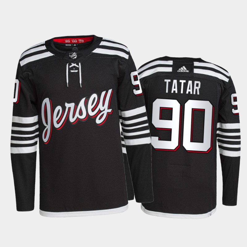 Adidas Devils #90 Tomas Tatar Men's 2021-22 Alternate Authentic NHL Jersey - Black