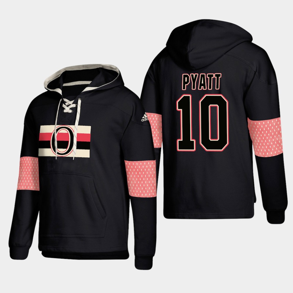 Ottawa Senators #10 Tom Pyatt Black adidas Lace-Up Pullover Hoodie