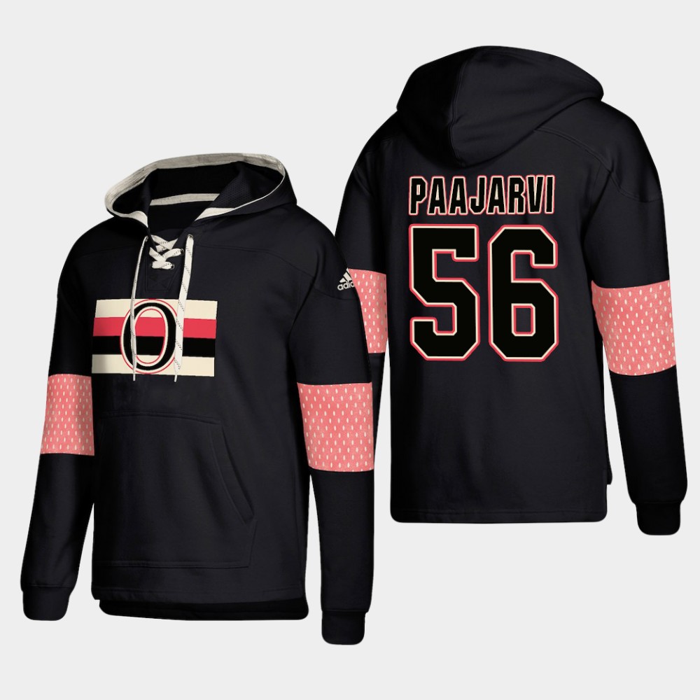 Ottawa Senators #56 Magnus Paajarvi Black adidas Lace-Up Pullover Hoodie