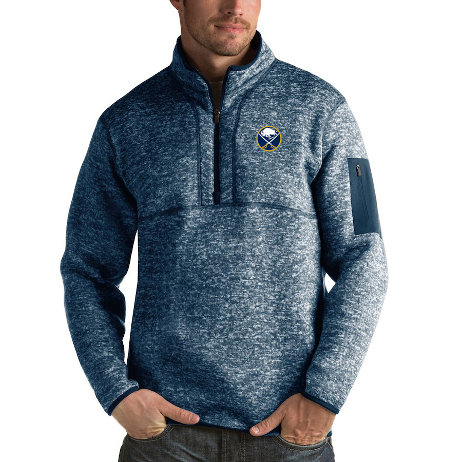 Buffalo Sabres Antigua Fortune Quarter-Zip Pullover Jacket Royal