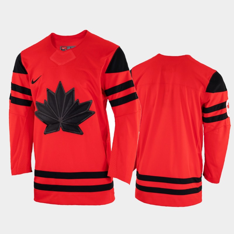 Canada Hockey Blank Men's Nike Beijing 2022 Winter Olympics Away Jersey - Red