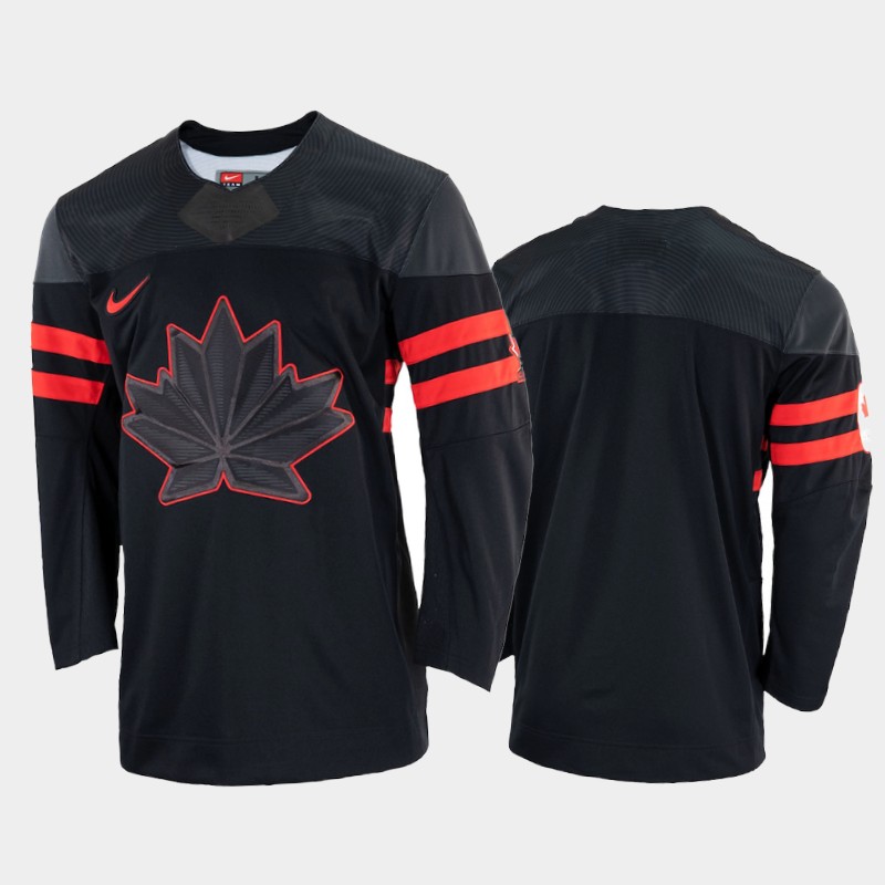 Canada Hockey Blank Men's Nike Beijing 2022 Winter Olympics Alternate Jersey - Black