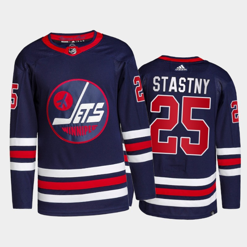 Adidas Jets #25 Paul Stastny Men's 2021-22 Alternate Authentic NHL Jersey - Navy