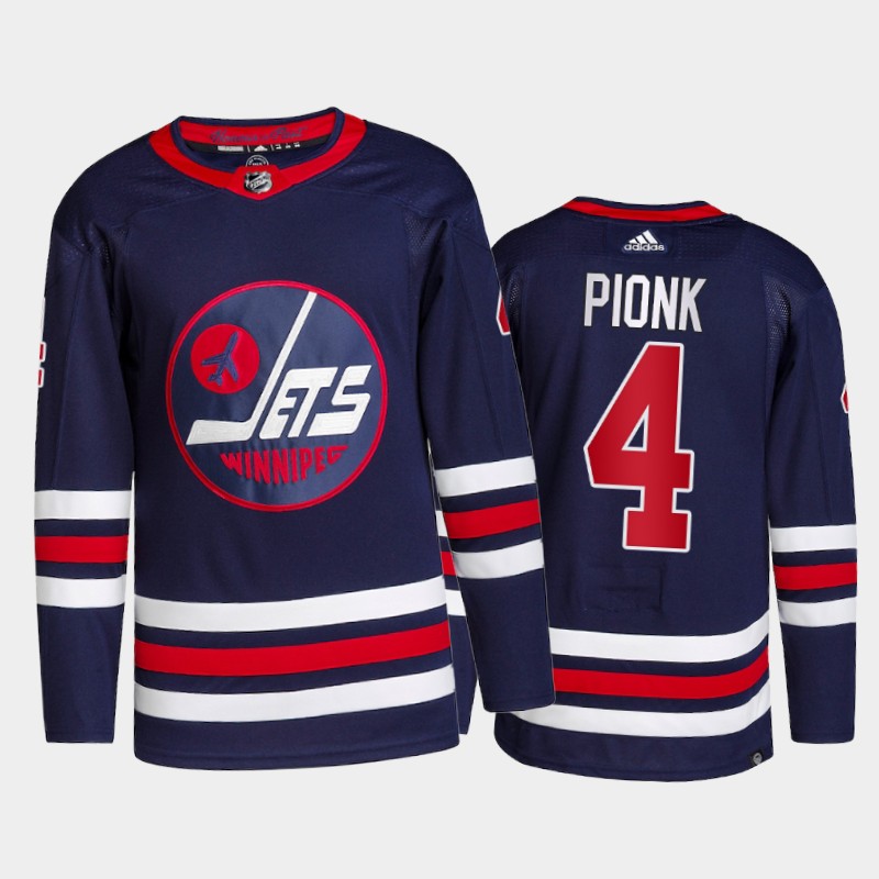 Adidas Jets #4 Neal Pionk Men's 2021-22 Alternate Authentic NHL Jersey - Navy