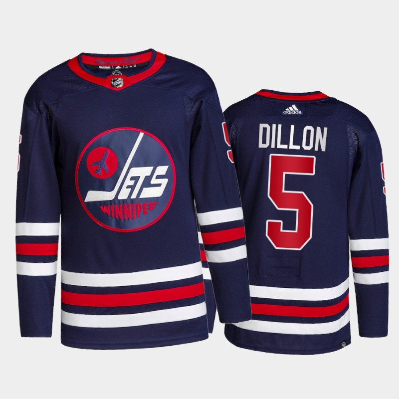 Adidas Jets #5 Brenden Dillon Men's 2021-22 Alternate Authentic NHL Jersey - Navy