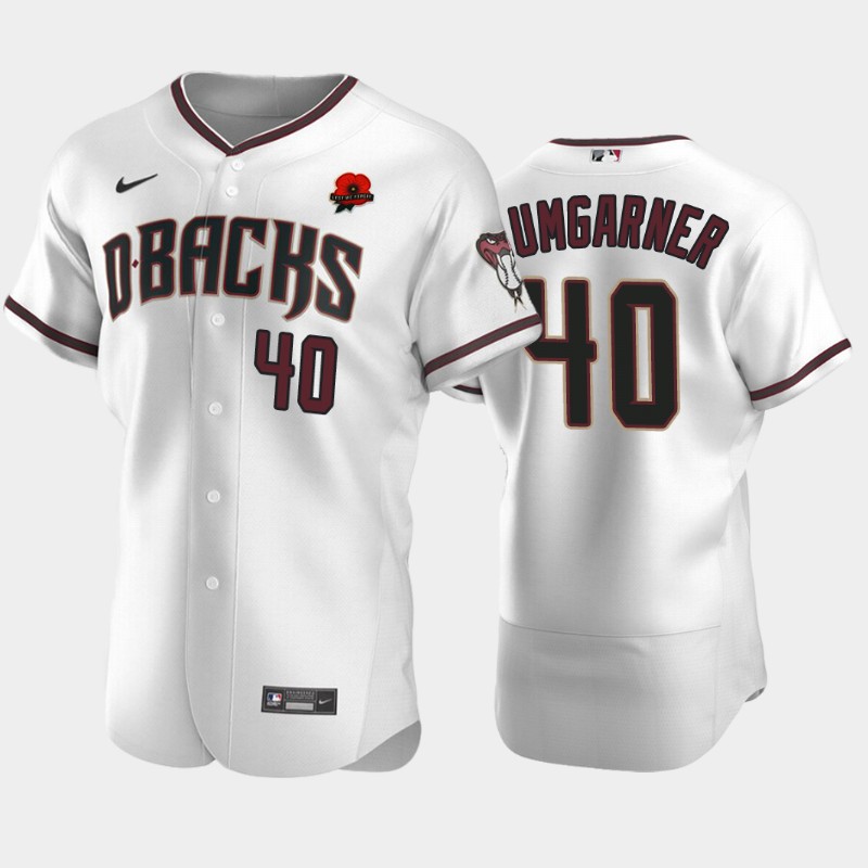 Arizona Diamondbacks #40 Madison Bumgarner Men's Nike Authentic 2021 Memorial Day MLB Jersey - White