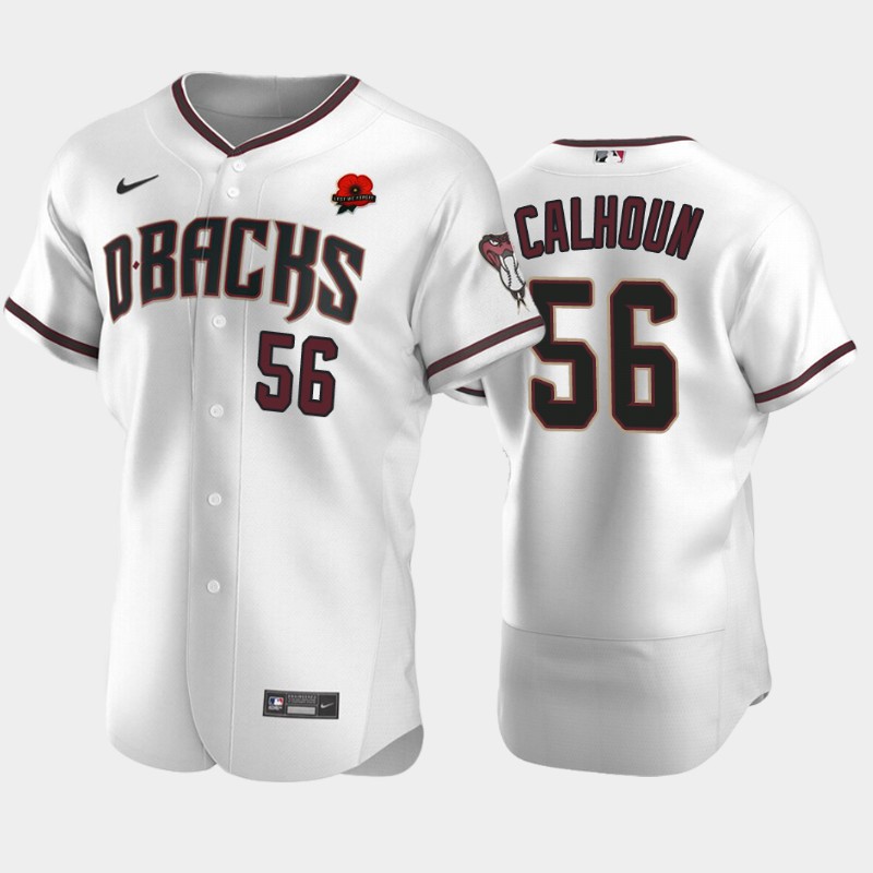 Arizona Diamondbacks #56 Kole Calhoun Men's Nike Authentic 2021 Memorial Day MLB Jersey - White