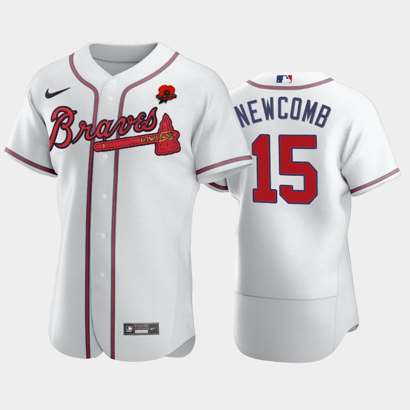 Atlanta Braves #15 Sean Newcomb Men's Nike Authentic 2021 Memorial Day MLB Jersey - White