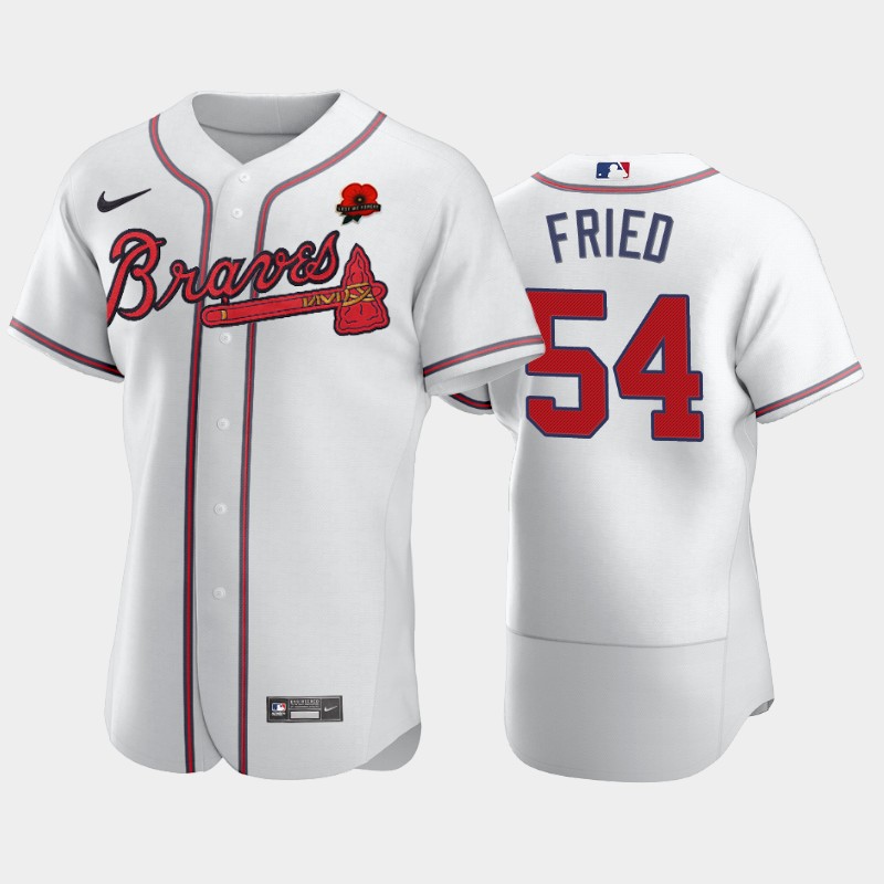 Atlanta Braves #54 Max Fried Men's Nike Authentic 2021 Memorial Day MLB Jersey - White