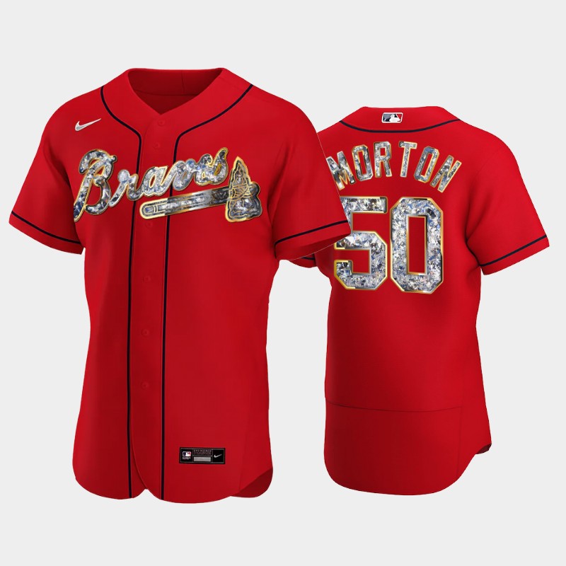 Atlanta Braves #50 Charlie Morton Men's Nike Diamond Edition MLB Jersey - Red