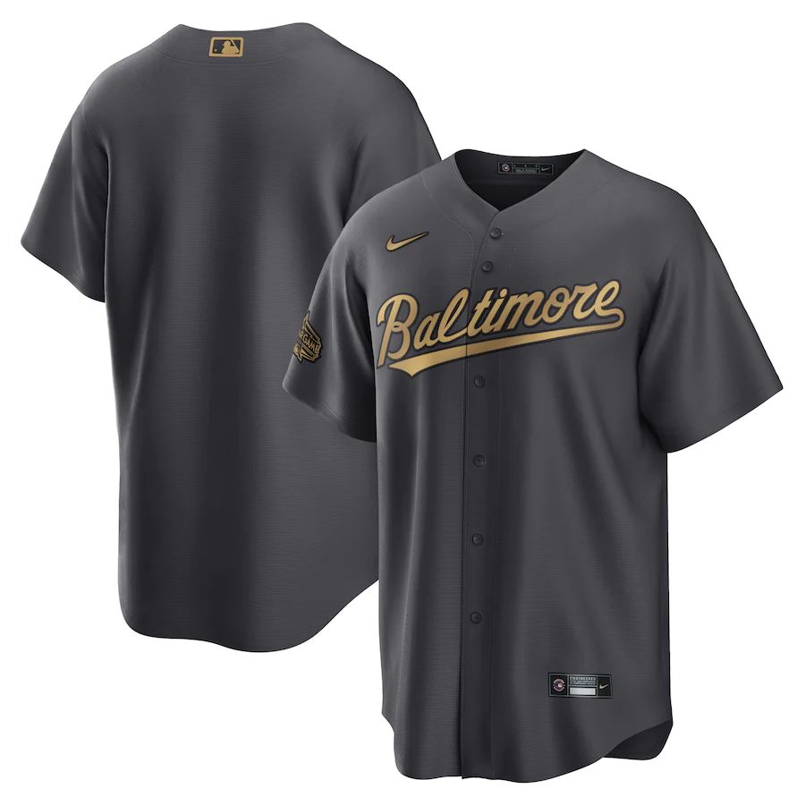 Baltimore Orioles Blank Men's Nike Charcoal 2022 MLB All-Star Game Replica Jersey