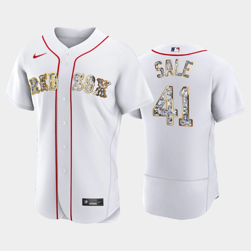 Boston Red Sox #41 Chris Sale Men's Nike Diamond Edition MLB Jersey - White