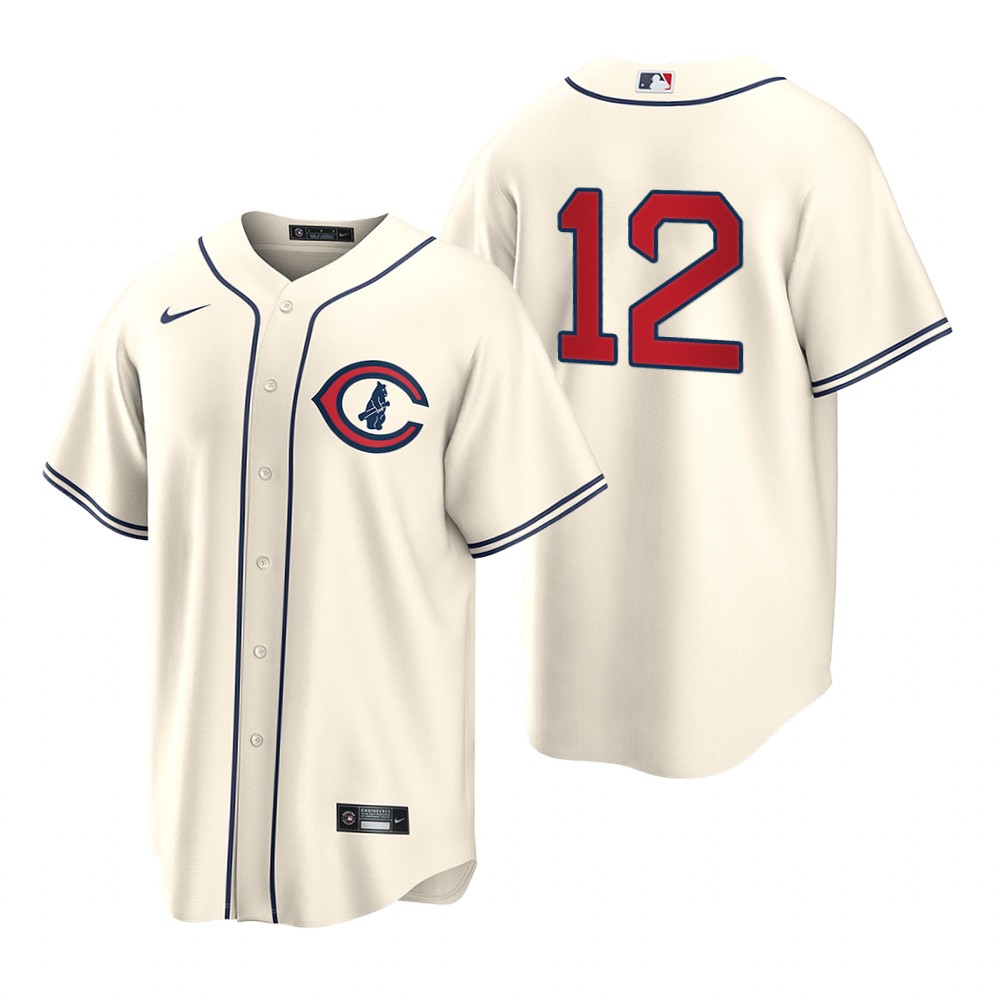 Chicago Cubs #12 Codi Heuer Men's 2022 Field of Dreams MLB Game Jersey - Cream