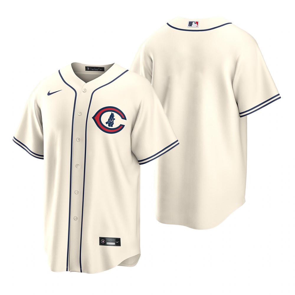 Chicago Cubs Blank Men's 2022 Field of Dreams MLB Game Jersey - Cream