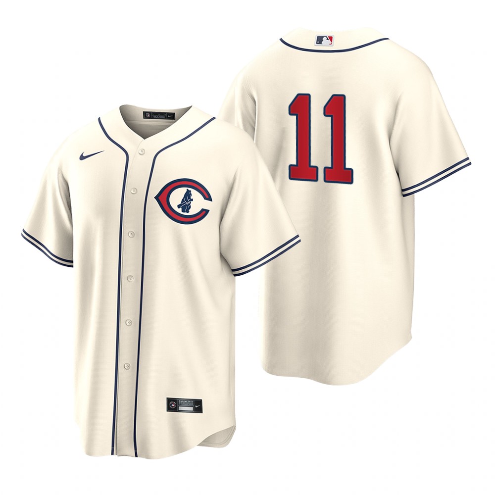 Chicago Cubs #11 Drew Smyly Men's 2022 Field of Dreams MLB Game Jersey - Cream