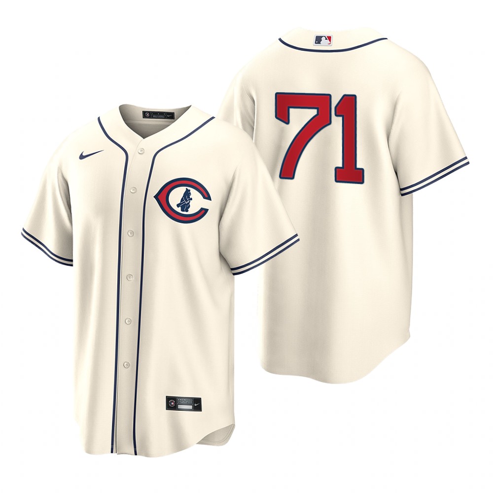 Chicago Cubs #71 Keegan Thompson Men's 2022 Field of Dreams MLB Game Jersey - Cream