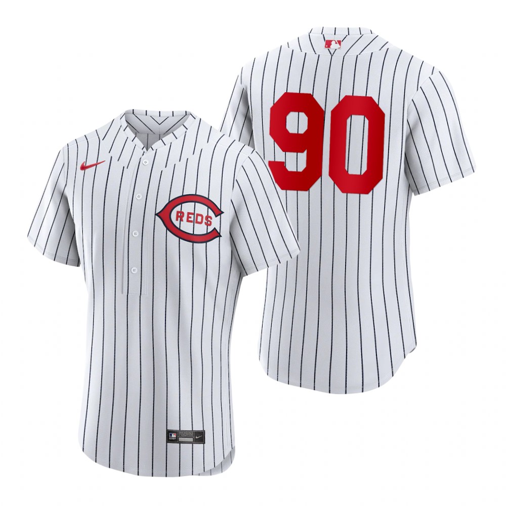 Cincinnati Reds #90 Delino DeShields Men's 2022 Field of Dreams MLB Authentic Jersey - White