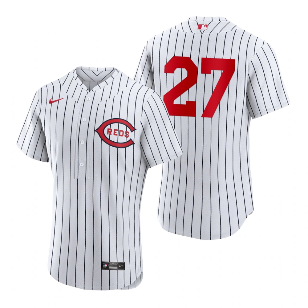 Cincinnati Reds #27 Jake Fraley Men's 2022 Field of Dreams MLB Authentic Jersey - White