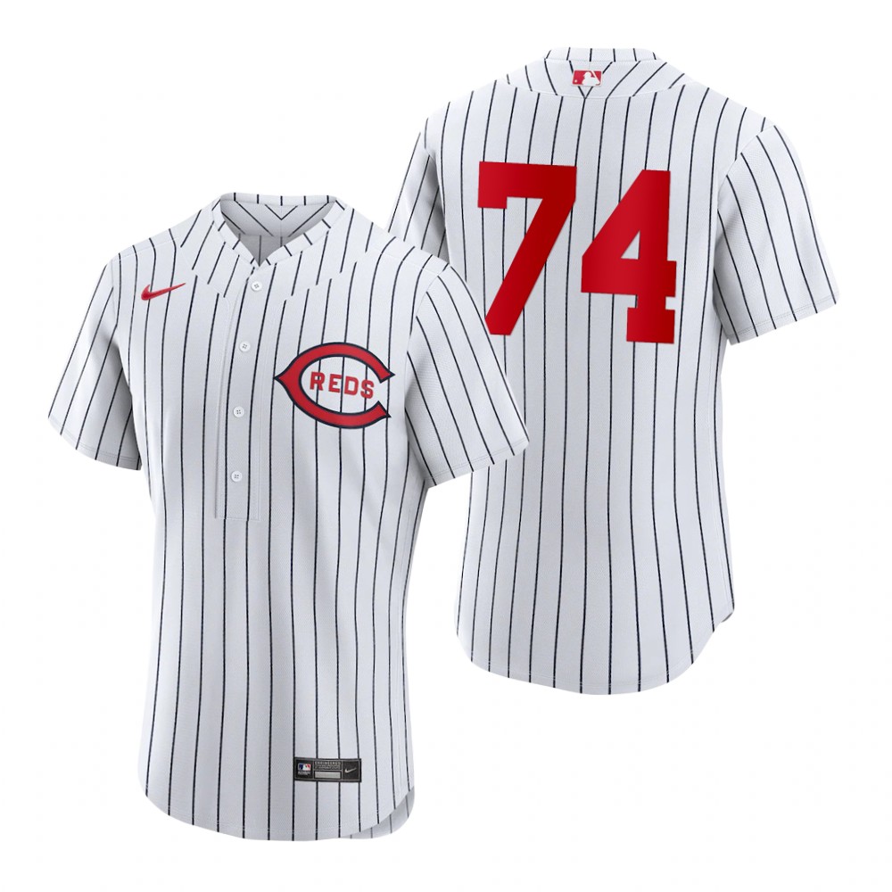 Cincinnati Reds #74 Juniel Querecuto Men's 2022 Field of Dreams MLB Authentic Jersey - White