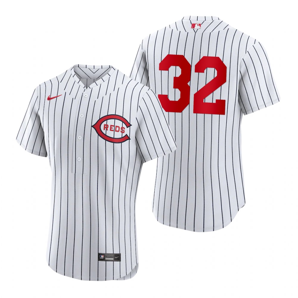 Cincinnati Reds #32 Max Schrock Men's 2022 Field of Dreams MLB Authentic Jersey - White