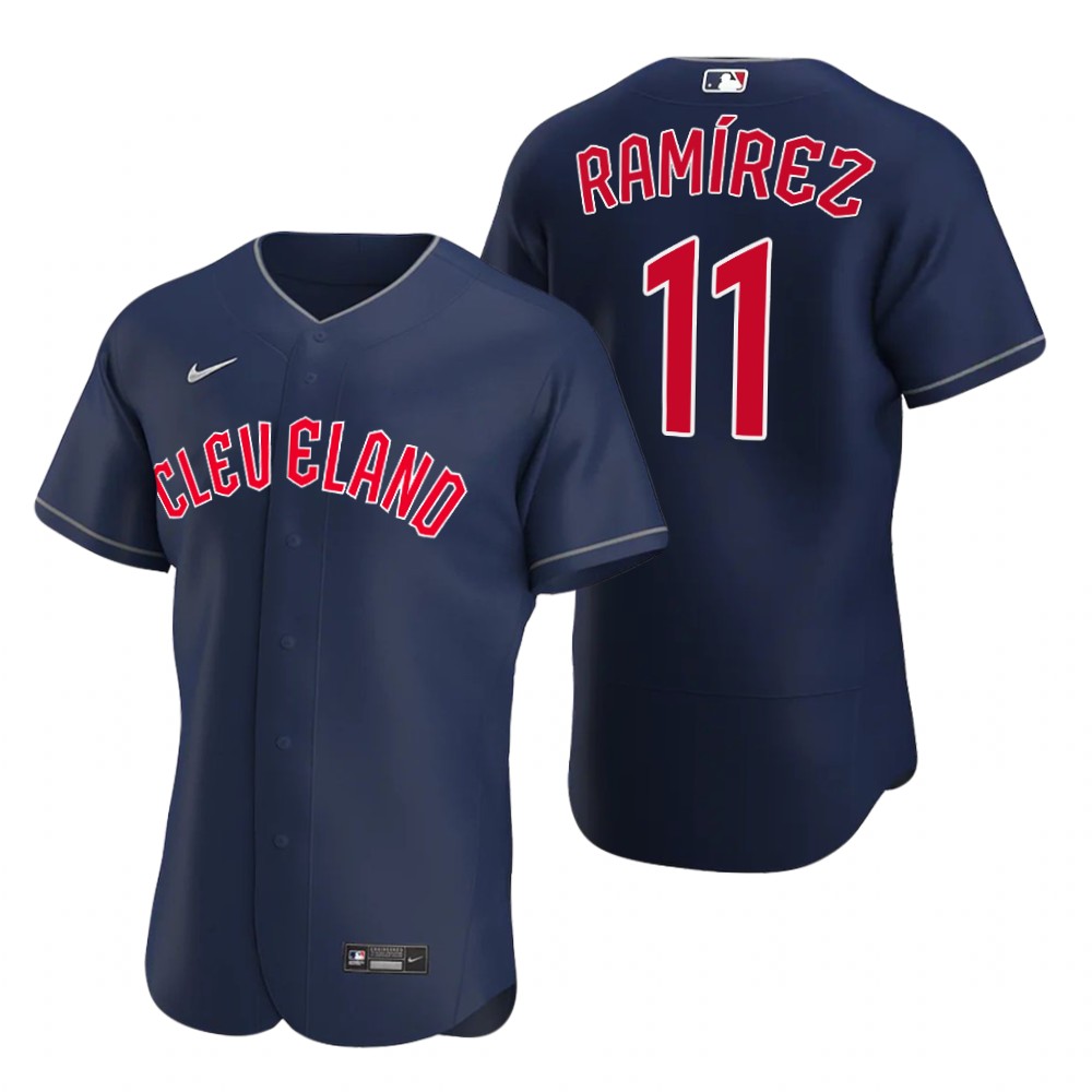 Cleveland Guardians #11 Jose Ramirez Navy Men's Nike 2022 Authentic Alternate MLB Jersey