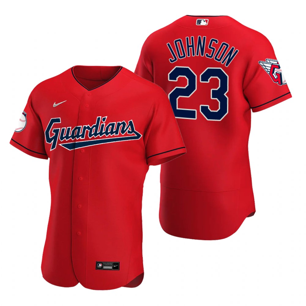 Cleveland Guardians #23 Daniel Johnson Red Men's Nike 2022 Authentic Alternate MLB Jersey