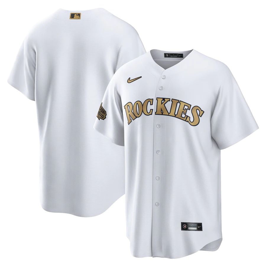 Colorado Rockies Blank Men's Nike White 2022 MLB All-Star Game Replica Jersey