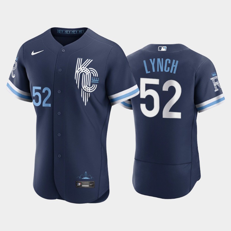 Kansas City Royals #52 Daniel Lynch Men's Nike Authentic 2022 City Connect Navy Jersey