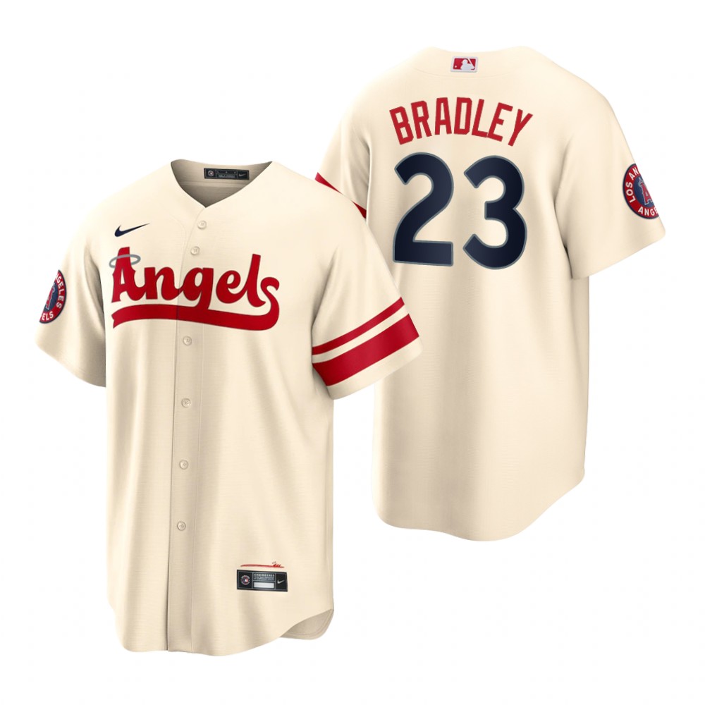 Los Angeles Angels #23 Archie Bradley Cream Men's MLB Nike 2022 City Connect Game Jersey