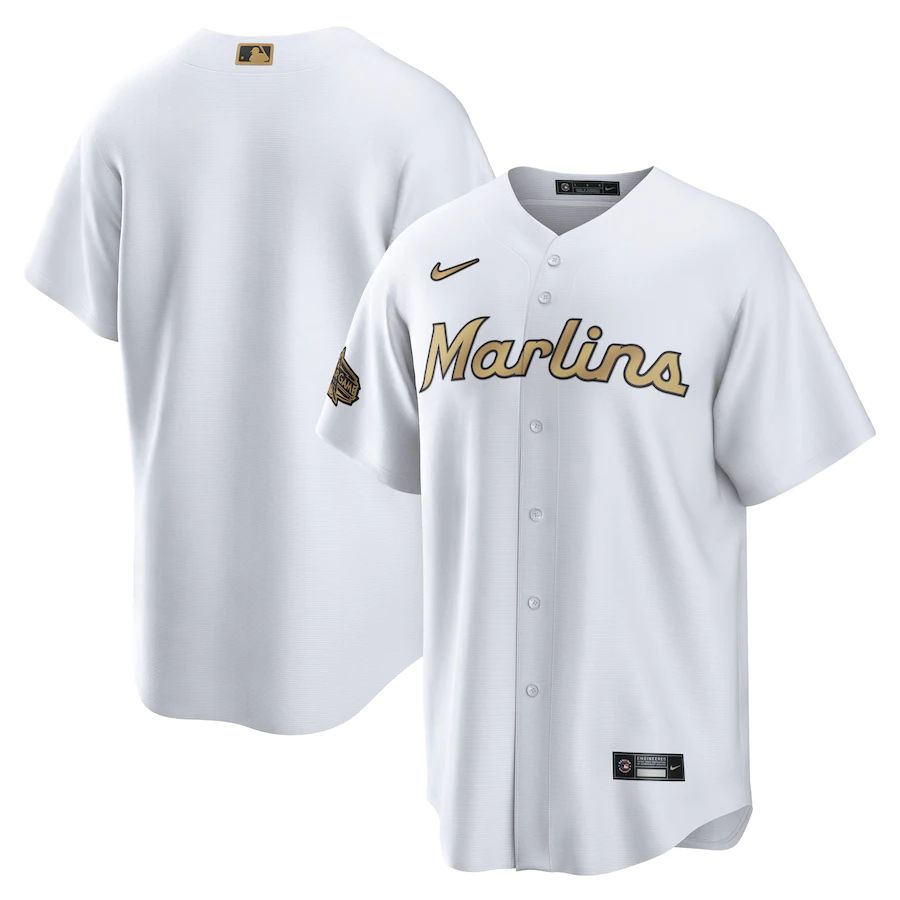 Miami Marlins Blank Men's Nike White 2022 MLB All-Star Game Replica Jersey