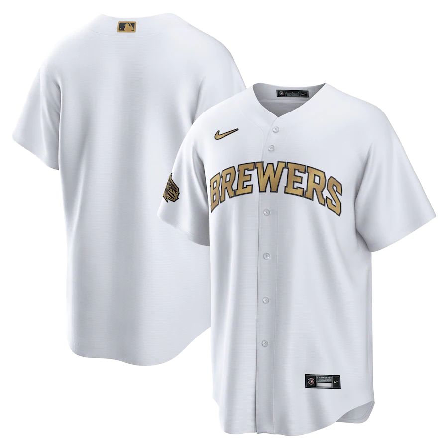 Milwaukee Brewers Blank Men's Nike White 2022 MLB All-Star Game Replica Jersey