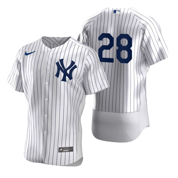 New York Yankees #28 Josh Donaldson Men's Nike White Authentic Home MLB Jersey