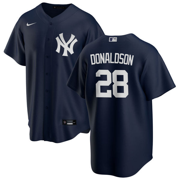 New York Yankees #28 Josh Donaldson Men's Nike Black Alternate MLB Jersey