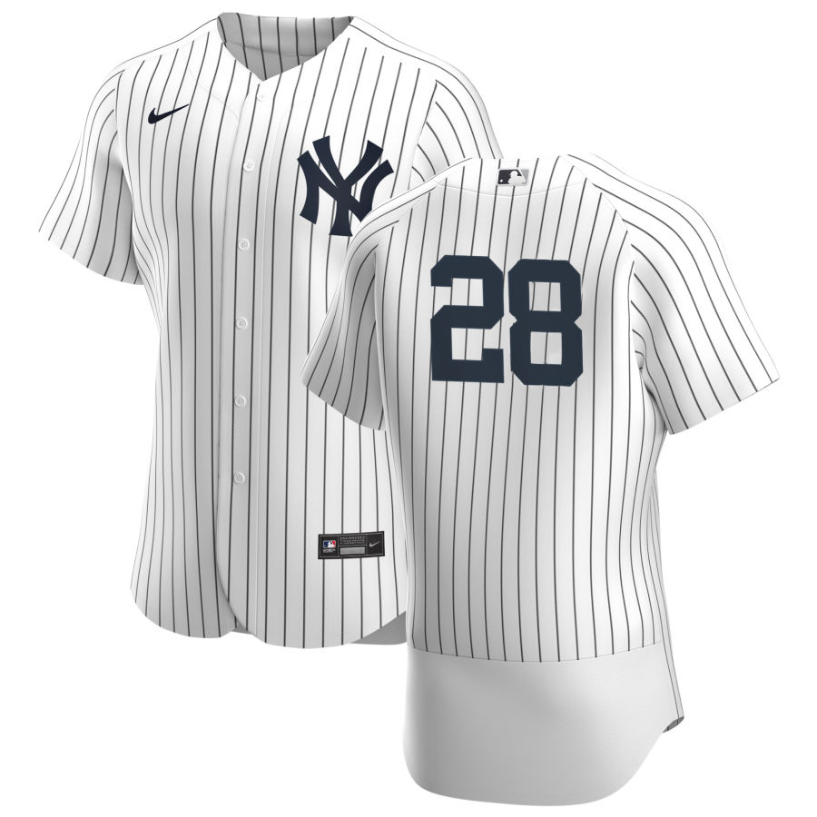 New York Yankees #28 Josh Donaldson Men's Nike White Navy Home 2020 Authentic Player MLB Jersey