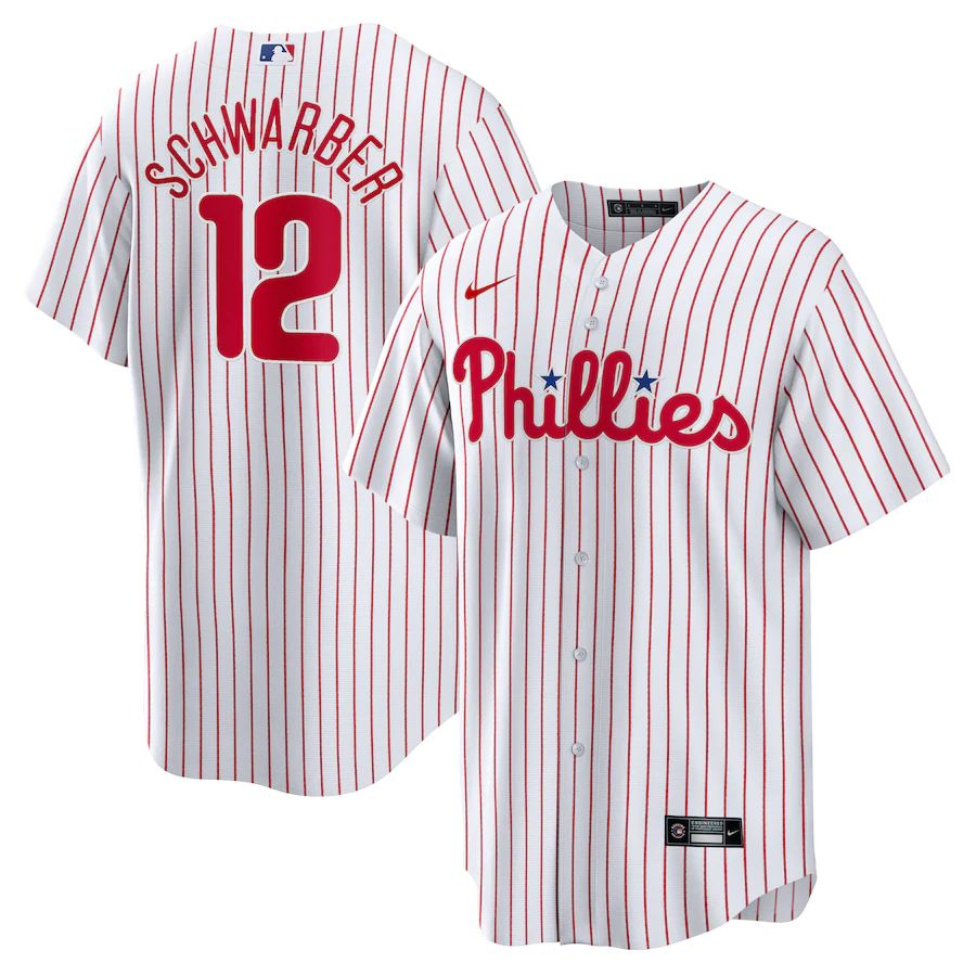 Philadelphia Phillies #12 Kyle Schwarber Nike Replica Player Jersey - White