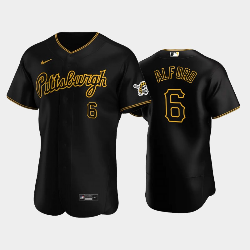 Pittsburgh Pirates #6 Anthony Alford Authentic Men's Nike Alternate MLB Jersey - Black